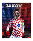 'Croatia Doggos Soccer' Personalized Pet Standing Canvas