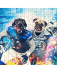 Rompecabezas personalizado de 2 mascotas 'Detroit Doggos'