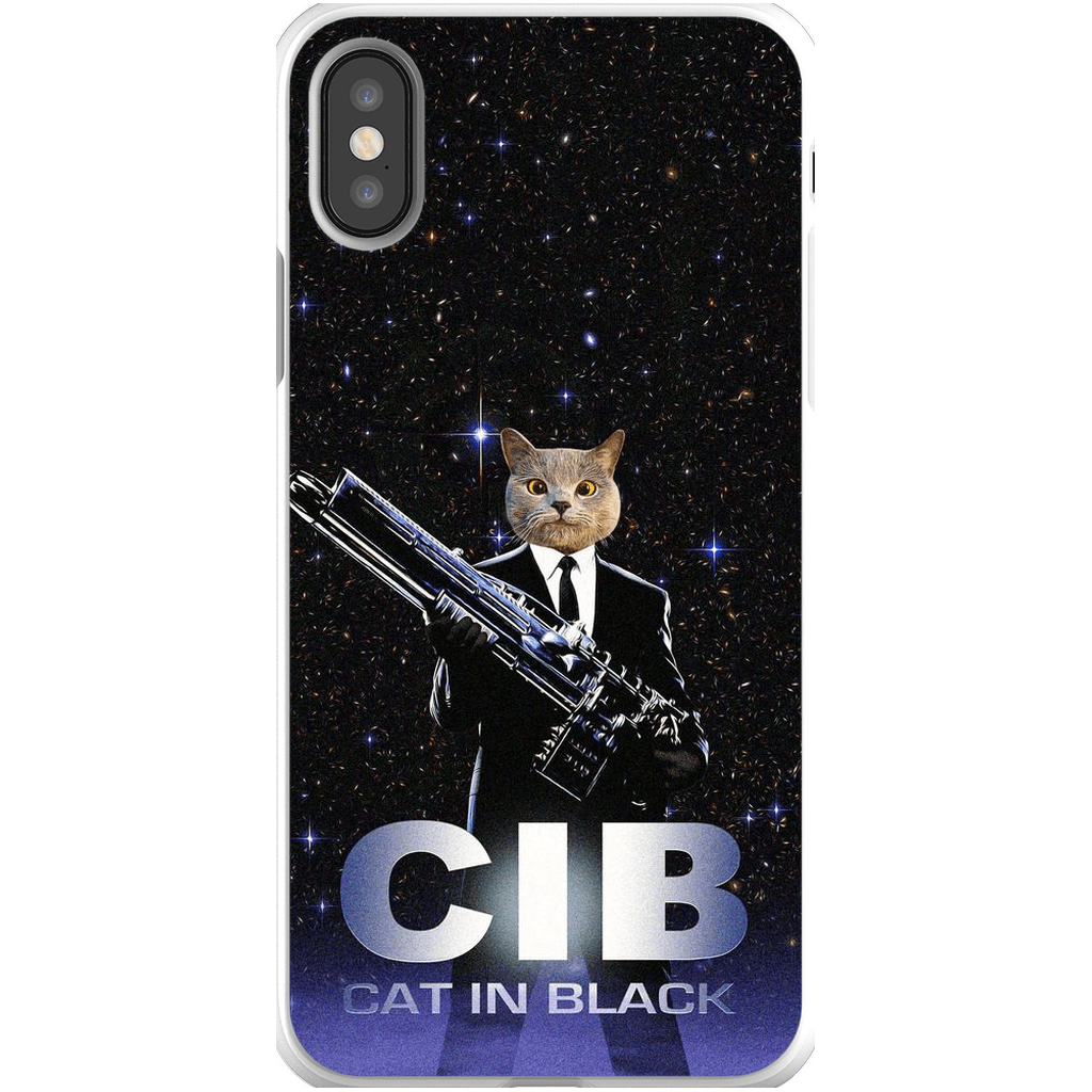 &#39;Cat in Black&#39; Personalized Phone Case