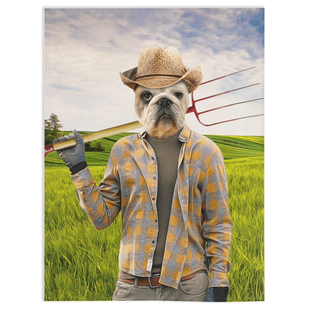 &#39;The Farmer&#39; Personalized Pet Blanket