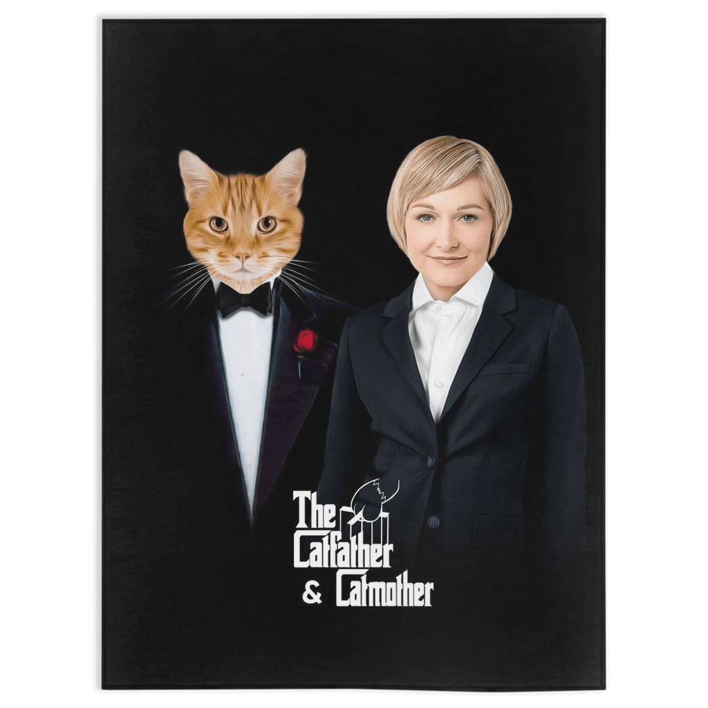 &#39;The Catfather &amp; Catmother&#39; Personalized Blanket