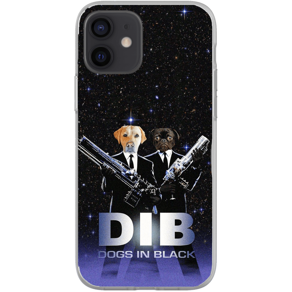 &#39;Dogs in Black&#39; Personalized 2 Pet Phone Case