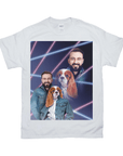 Camiseta personalizada '1980s Lazer Portrait Pet (Mujer)/Humano (Masculino)'