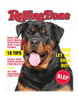 Lienzo personalizado para mascotas 'Rolling Bone'