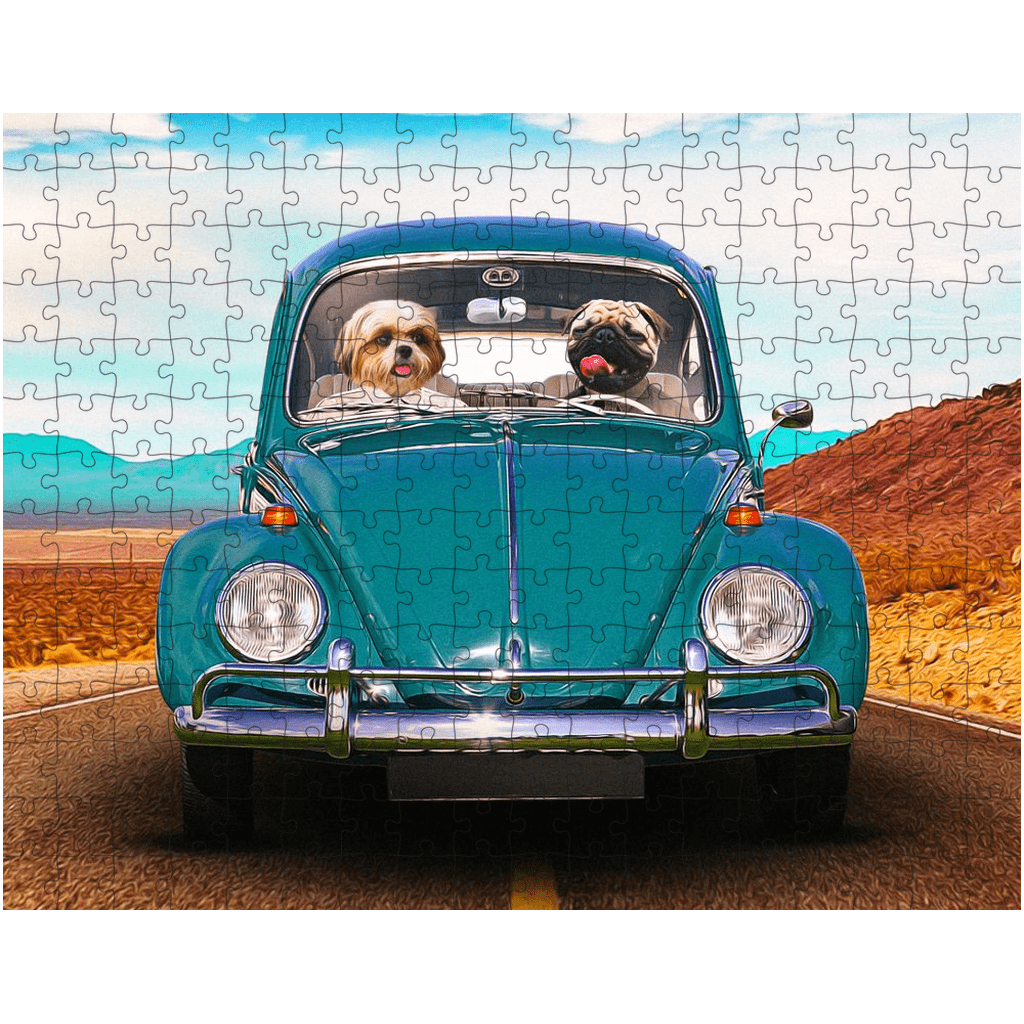 &#39;The Beetle&#39; Personalized 2 Pet Puzzle
