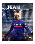 'France Doggos Soccer' Personalized Pet Standing Canvas