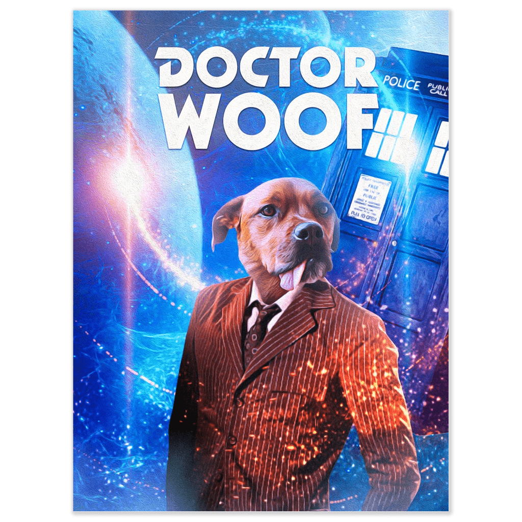&#39;Dr. Woof (Male)&#39; Personalized Pet Poster