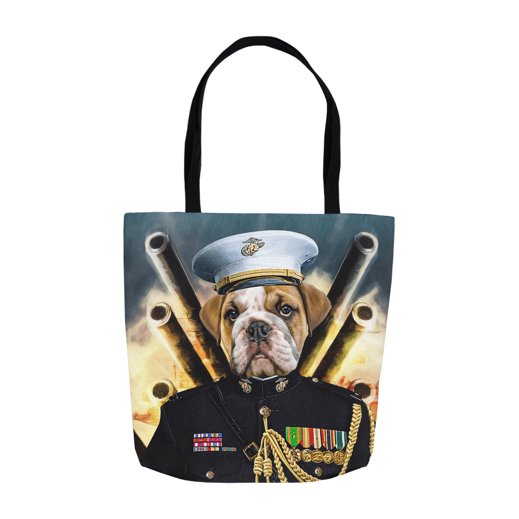 &#39;The Marine&#39; Personalized Tote Bag