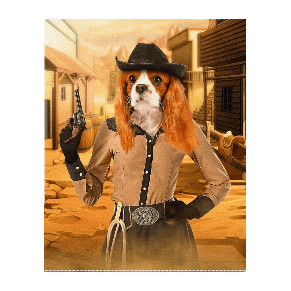 &#39;The Cowgirl&#39; Personalized Pet Standing Canvas