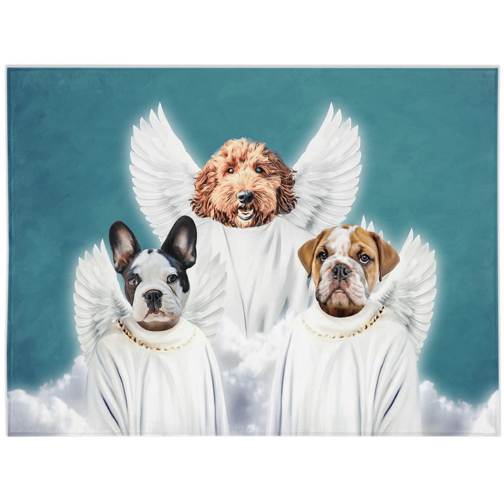 &#39;3 Angels&#39; Personalized 3 Pet Blanket