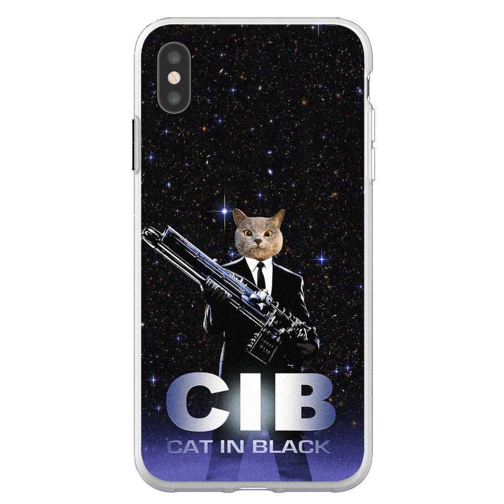 &#39;Cat in Black&#39; Personalized Phone Case