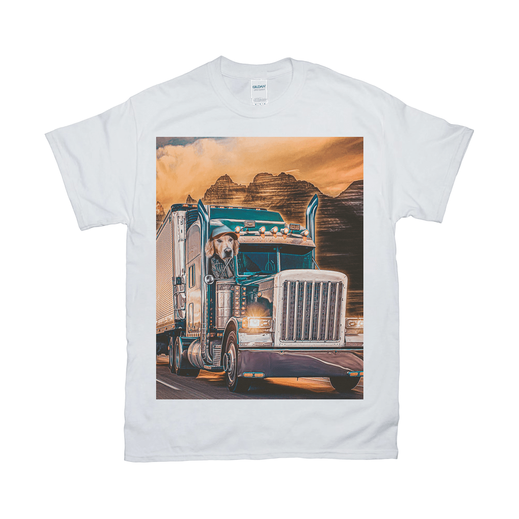 &#39;The Trucker&#39; Personalized Pet T-Shirt