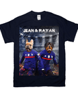 Camiseta personalizada para 2 mascotas 'France Doggos'