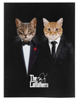 Manta personalizada para 2 mascotas 'The Catfathers' 