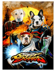 Póster Personalizado para 3 mascotas 'Street Doggos'