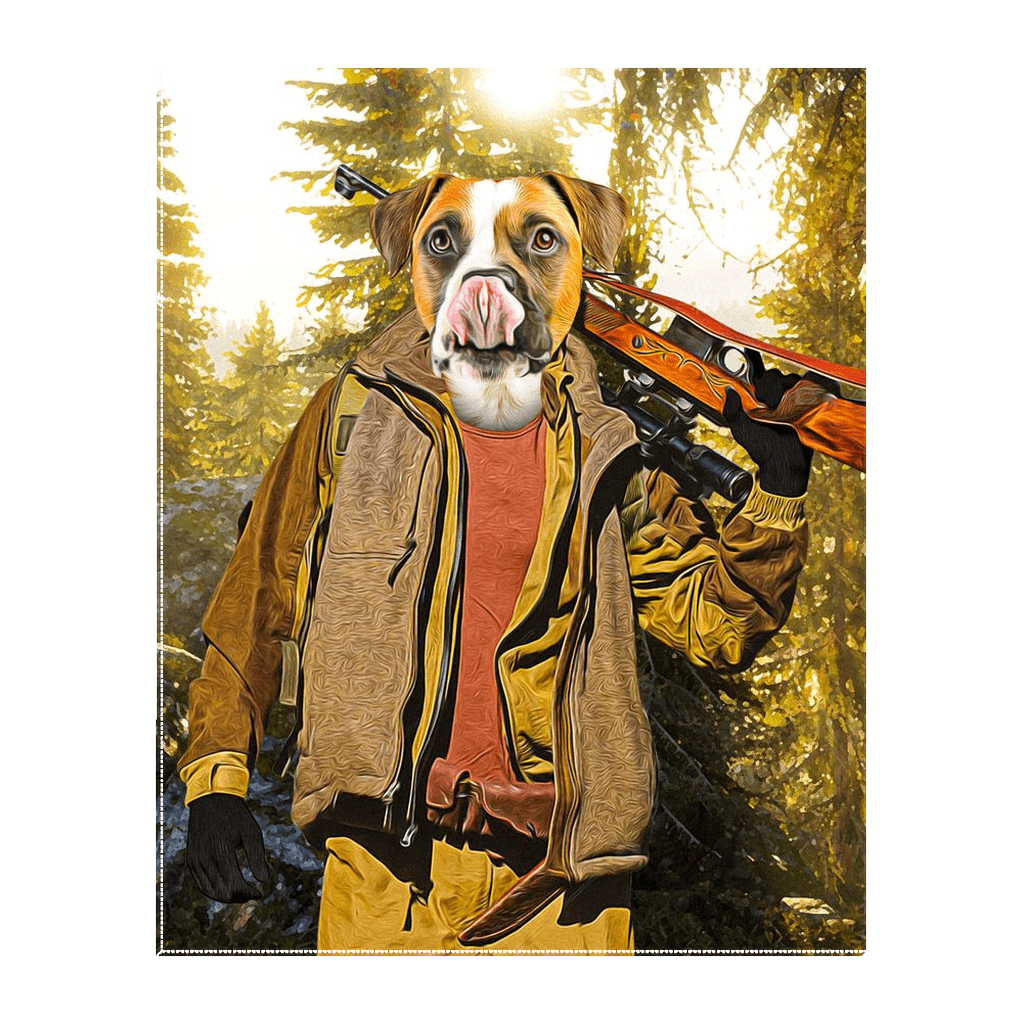 &#39;The Hunter&#39; Personalized Pet Standing Canvas