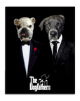 'The Dogfathers' Personalized 2 Pet Standing Canvas