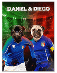 Póster Personalizado para 2 mascotas 'Italy Doggos'