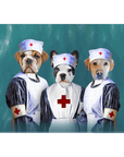 'The Nurses' Personalized 3 Pet Standing Canvas