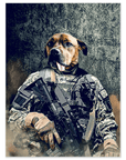 Póster Mascota personalizada 'El veterano del ejército'