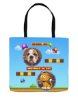 Retro Video Game Personalized Pet Tote Bag