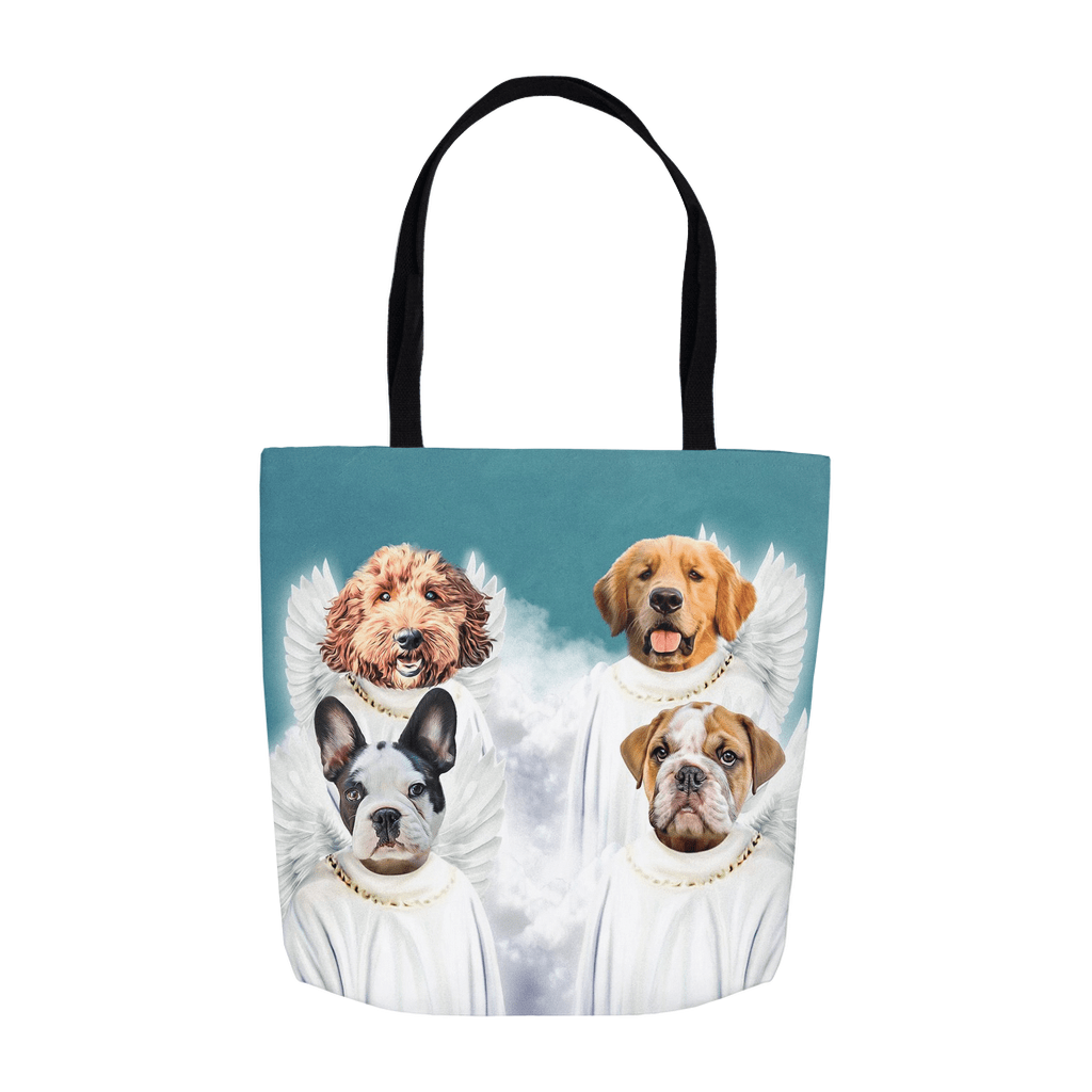 &#39;4 Angels&#39; Personalized 4 Pet Tote Bag