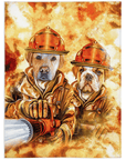 'The Firefighters' Personalized 2 Pet Blanket