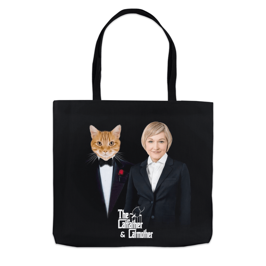 &#39;The Catfather &amp; Catmother&#39; Personalized Tote Bag