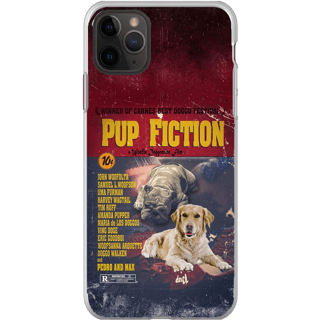&#39;Pup Fiction&#39; Personalized 2 Pet Phone Case