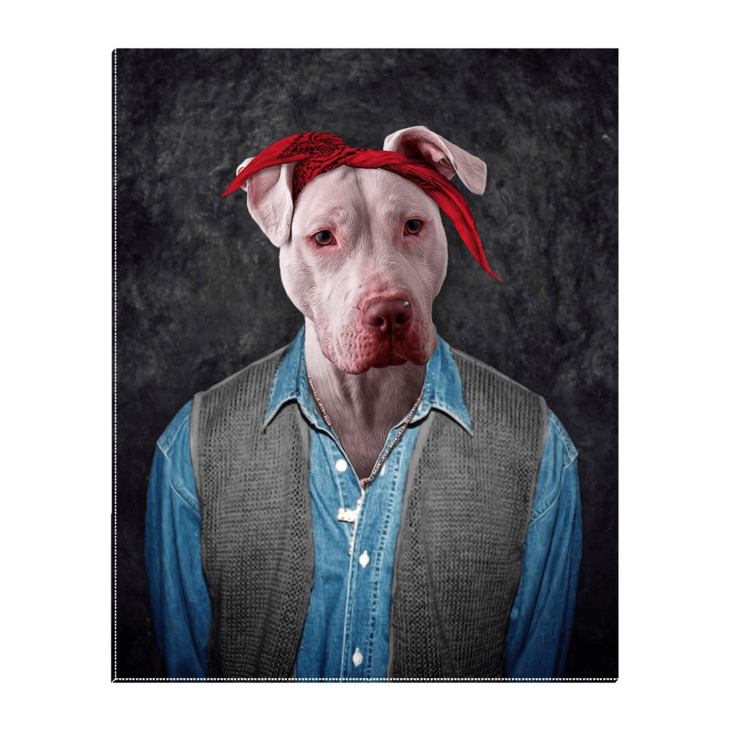 &#39;2Pac Dogkur&#39; Personalized Pet Standing Canvas