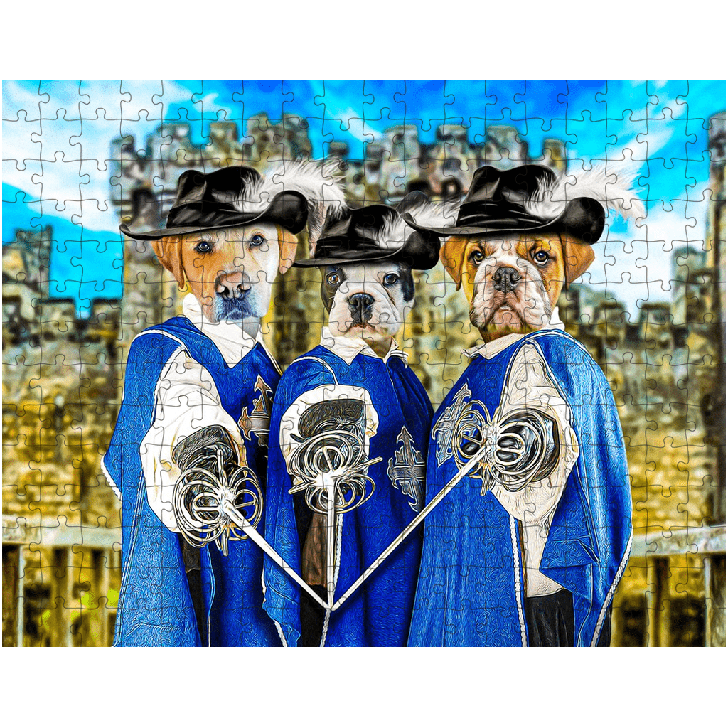 &#39;The 3 Musketeers&#39; Personalized 3 Pet Puzzle
