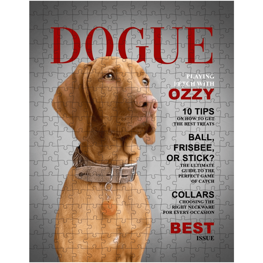 &#39;Dogue&#39; Personalized Pet Puzzle