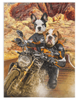 Manta personalizada para 2 mascotas 'Dogati Riders'