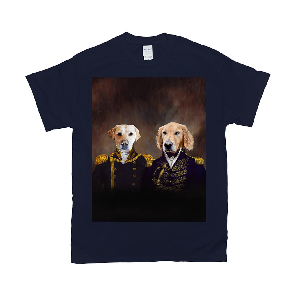 &#39;The Admiral And The Captain&#39; Personalized 2 Pet T-Shirt