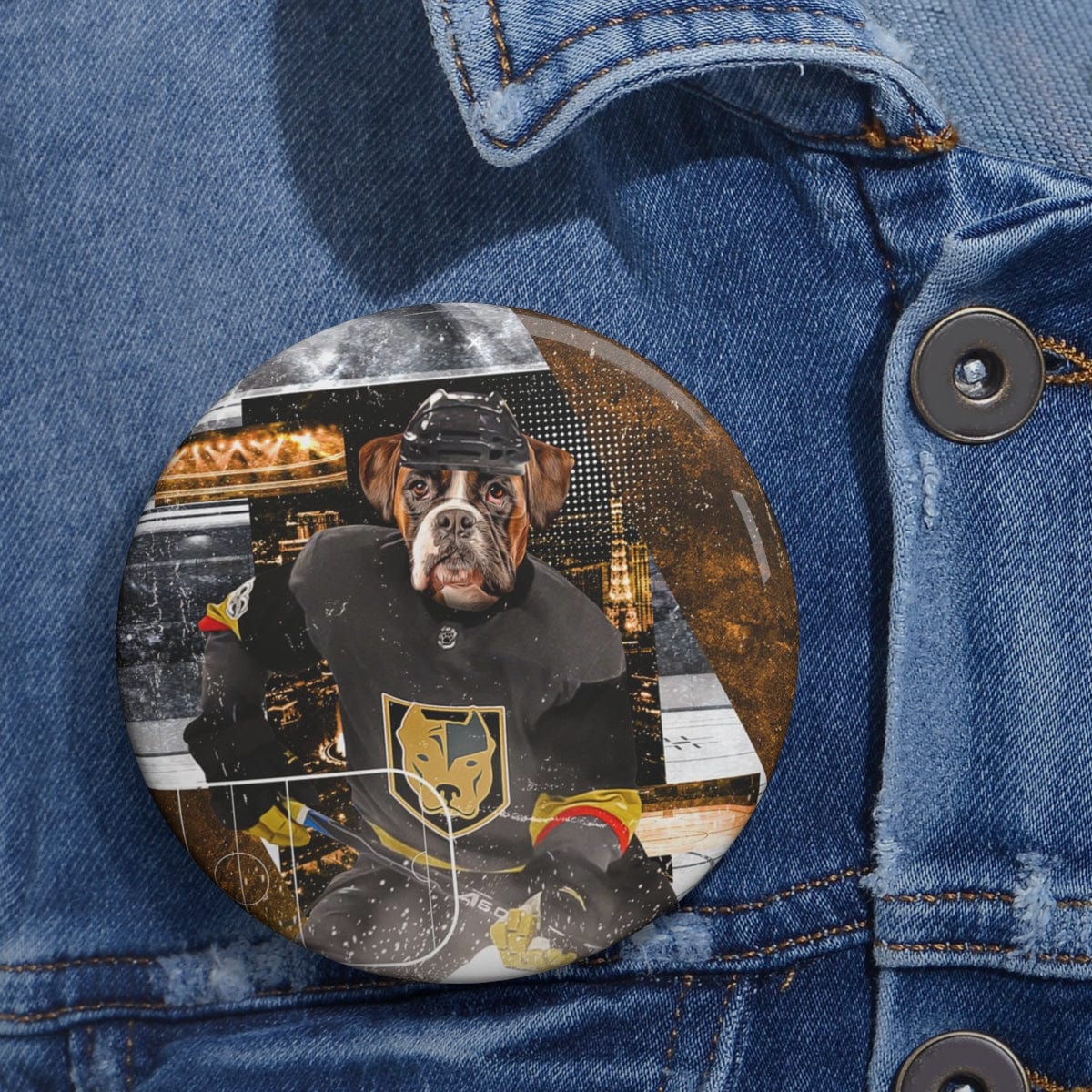 Pin personalizado de hockey de Las Vegas Doggos 