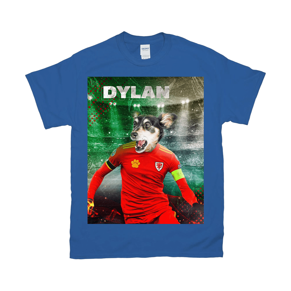 Camiseta personalizada para mascotas &#39;Wales Doggos Soccer&#39;