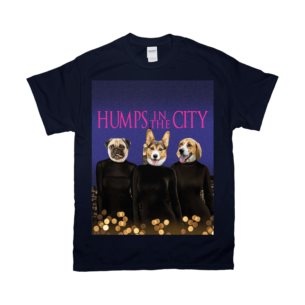 Camiseta personalizada con 3 mascotas &#39;Humps in the City&#39;