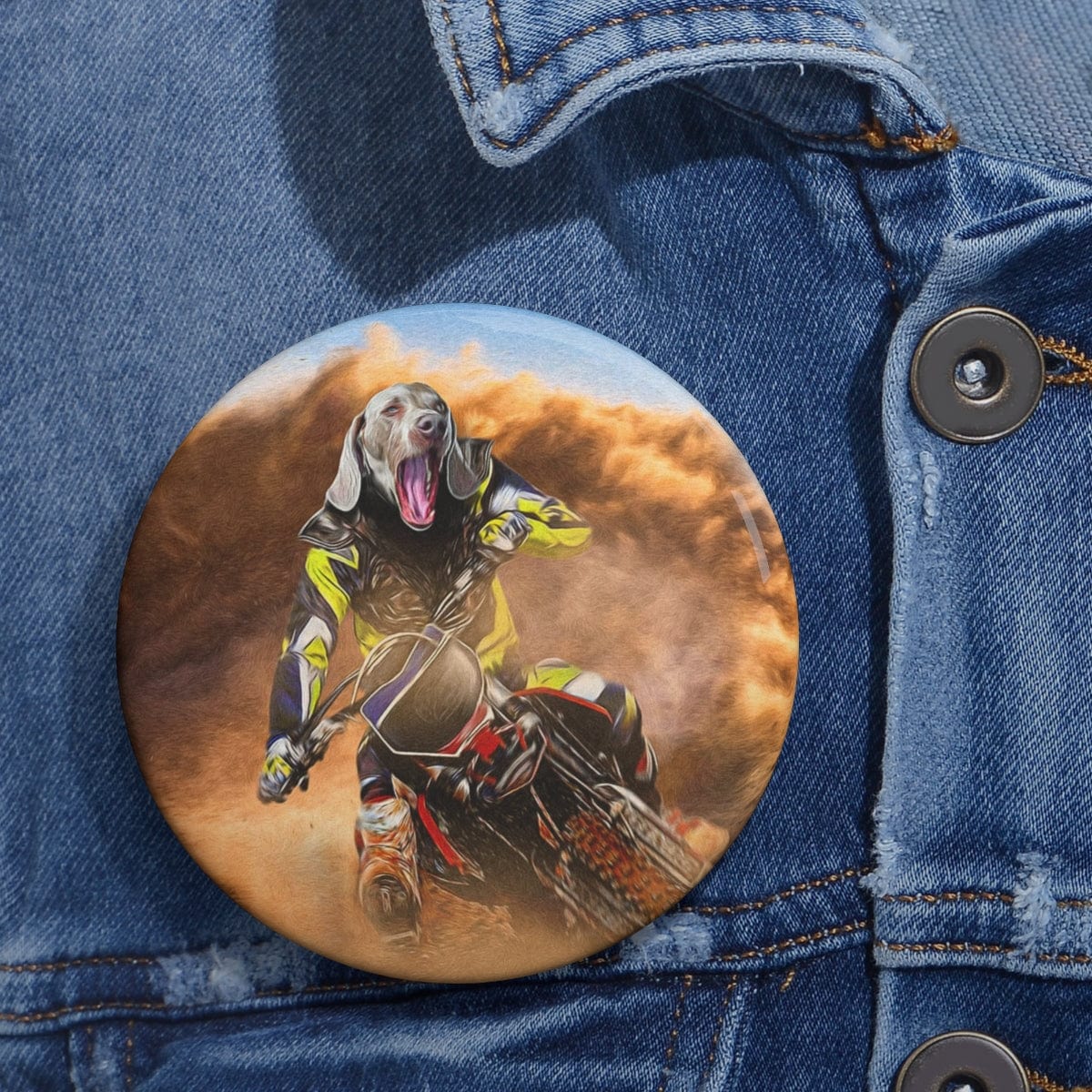 Pin personalizado Los pilotos de motocross (1 - 3 mascotas)