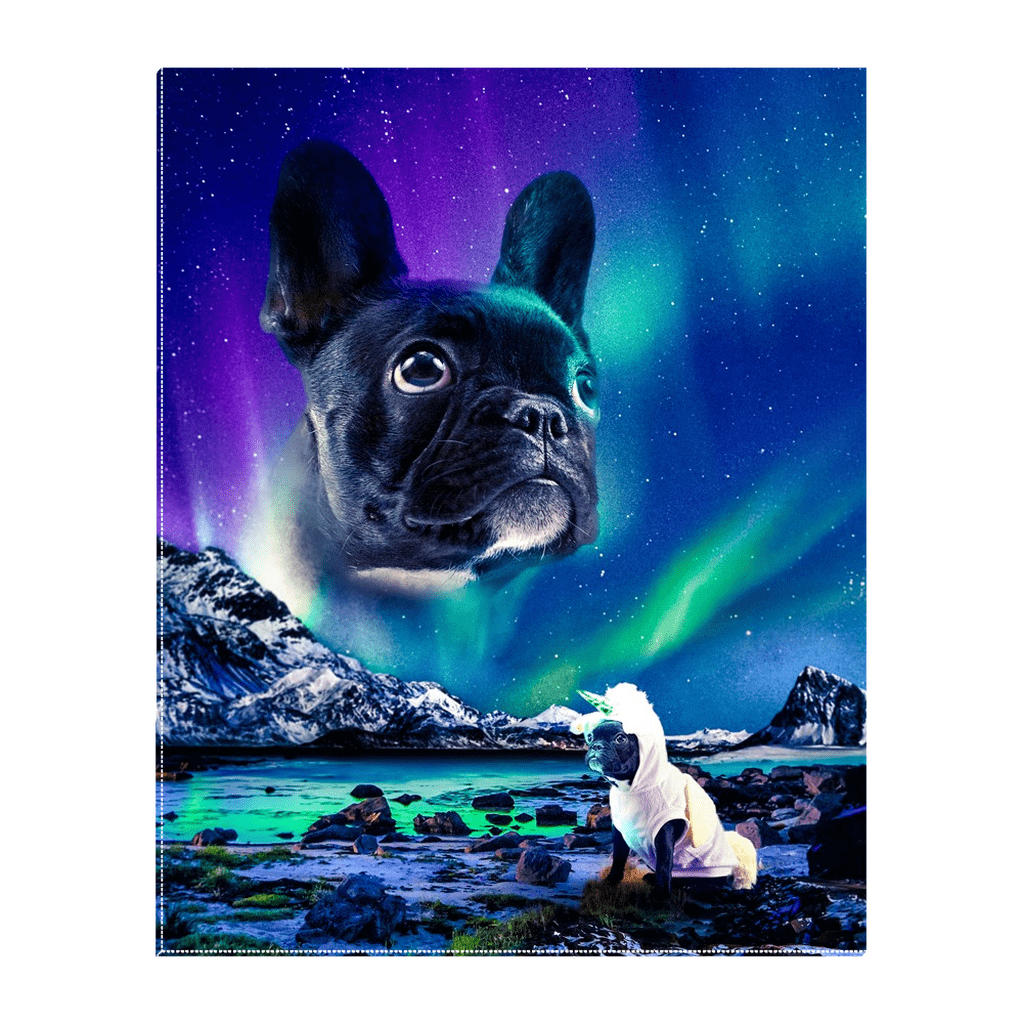 &#39;Majestic Northern Lights&#39; Personalized Pet Standing Canvas