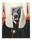 'The Judge' Personalized Pet Standing Canvas