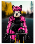 'The Female Cyclist' Personalized Pet Poster