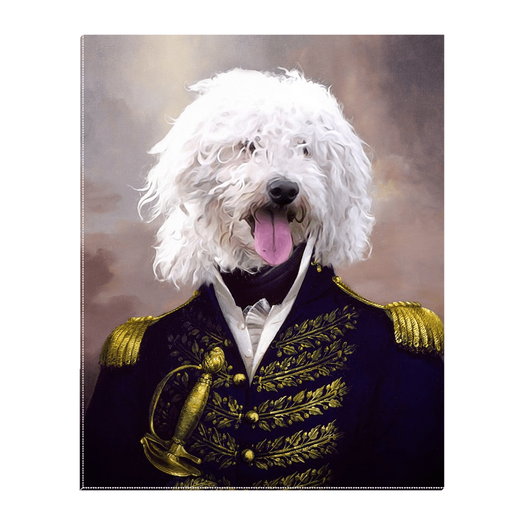 &#39;The Admiral&#39; Personalized Pet Standing Canvas