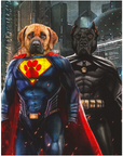 'Superdog & Batdog' Personalized 2 Pet Puzzle