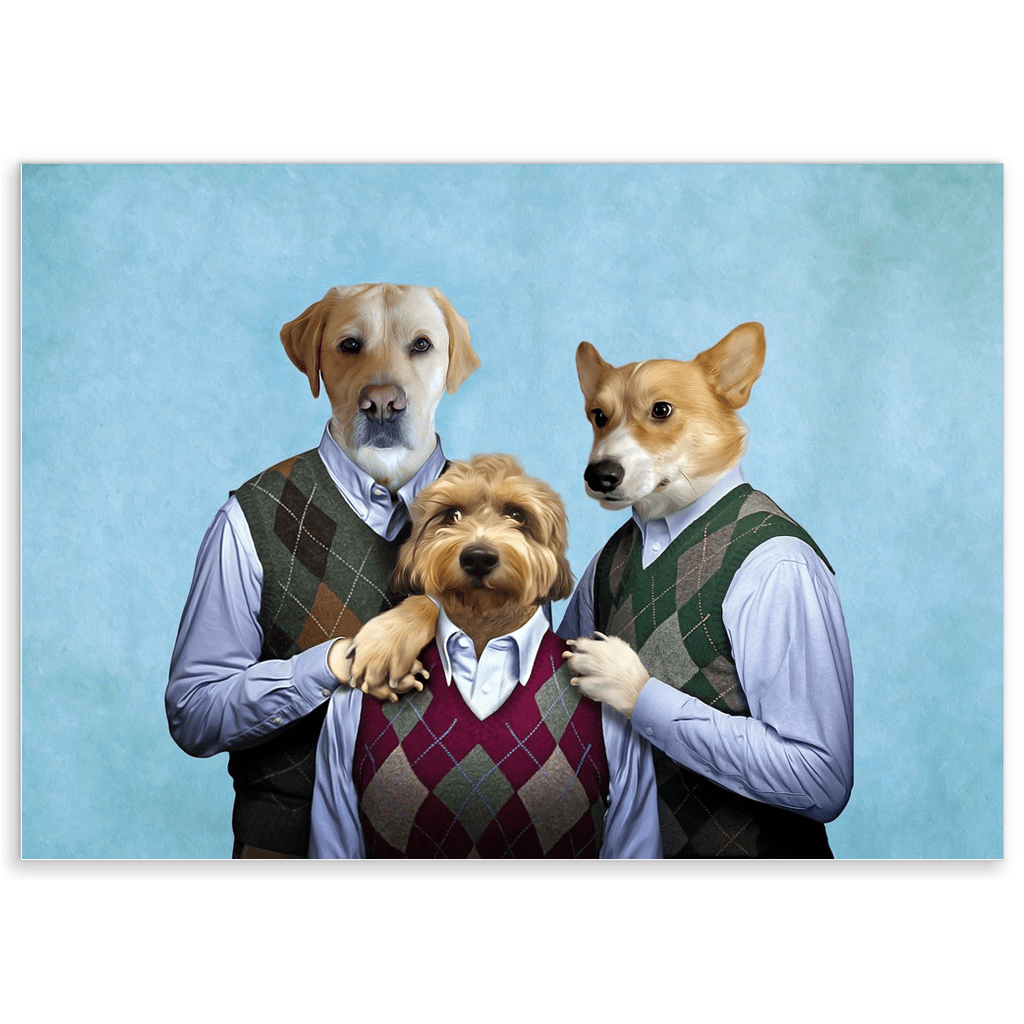 'Step Doggos & Doggette' Personalized 3 Pet Poster