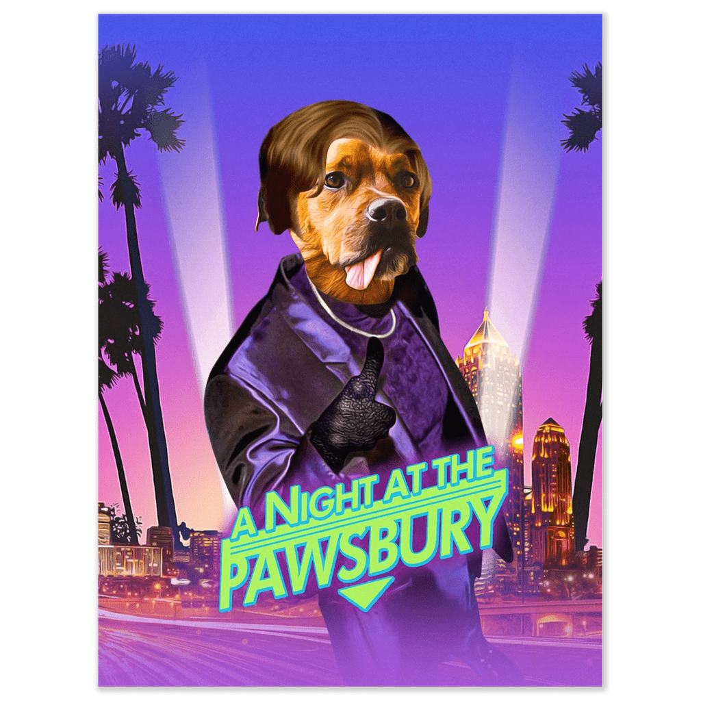 &#39;A Night At The Pawsbury&#39; Personalized Pet Poster