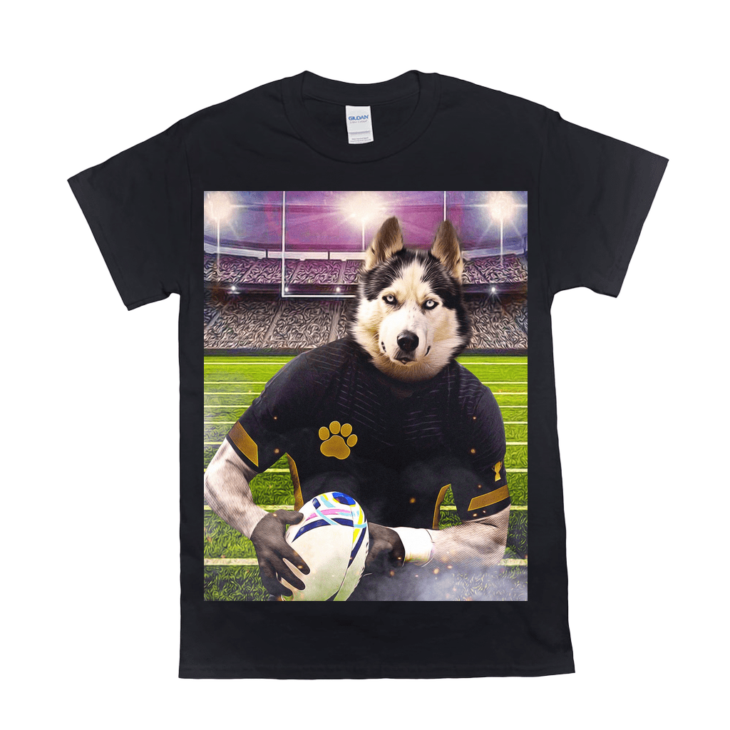 Camiseta personalizada para mascotas &#39;El jugador de rugby&#39; 
