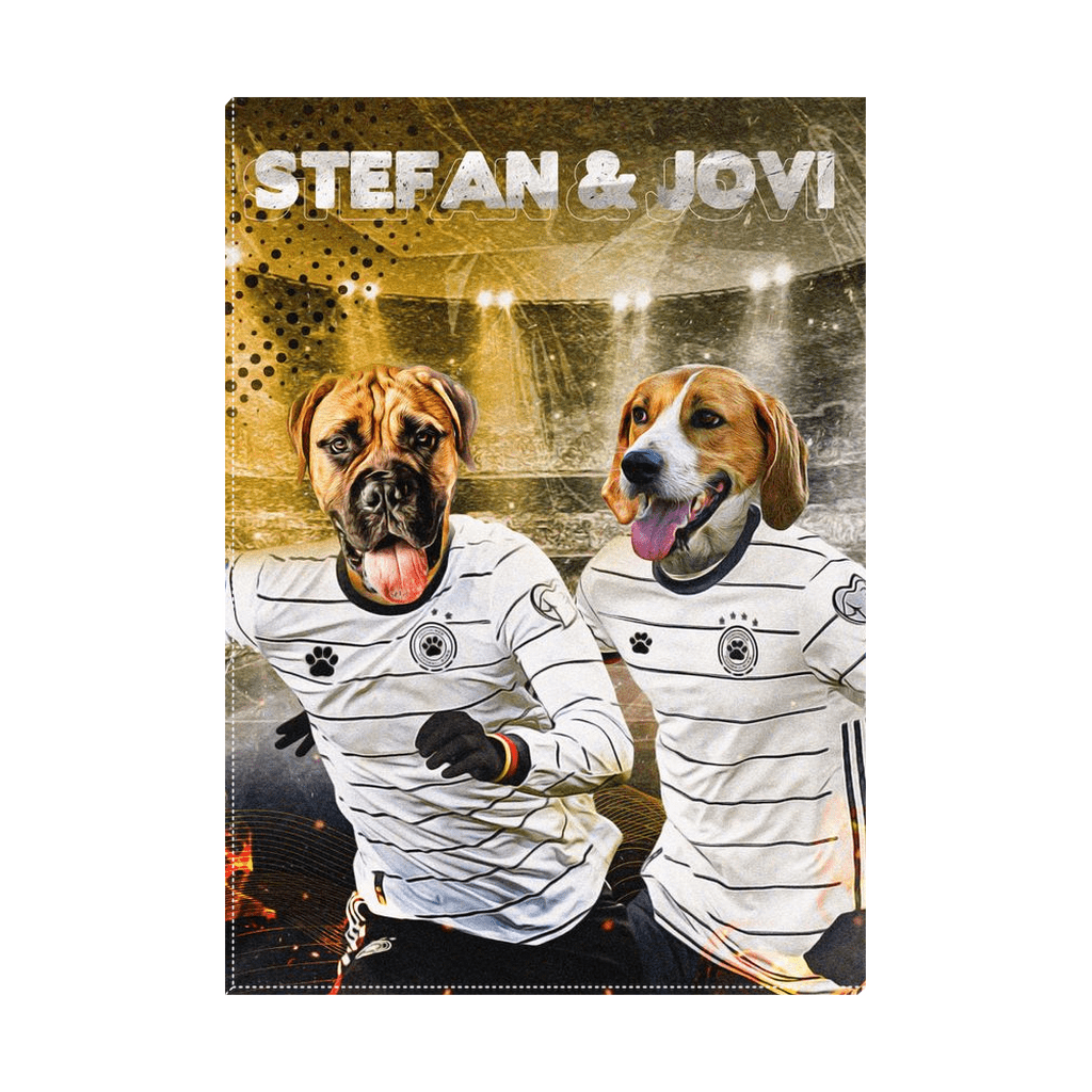 &#39;Germany Doggos&#39; Personalized 2 Pet Standing Canvas