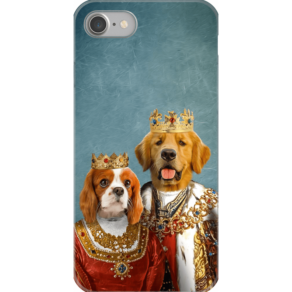 'King and Queen' Personalized 2 Pets Phone Case