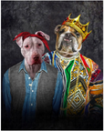 Rompecabezas personalizado de 2 mascotas '2Paw And Notorious DOG'