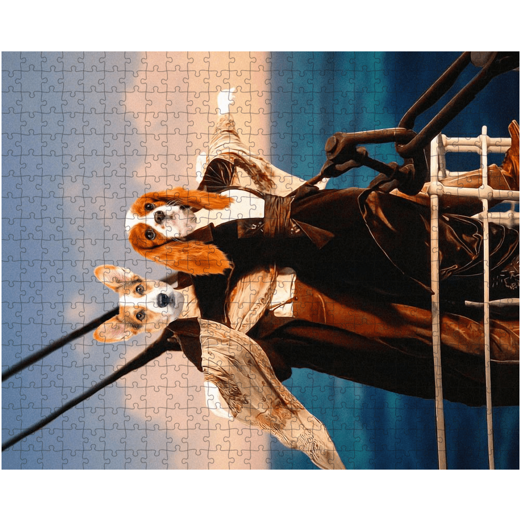 &#39;Titanic Doggos&#39; Personalized 2 Pet Puzzle